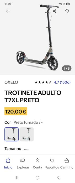 Trotinete Adulto Oxelo T7 XL