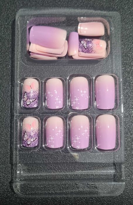 Conjunto de unhas postiças/falsas reutilizáveis - NOVAS