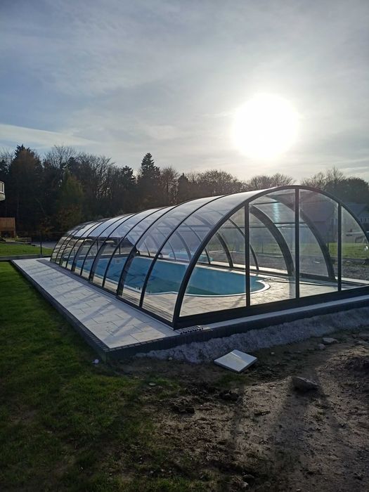 Zadaszenie basenu KLASIK wysokie 6,40x4,42x2,15 , PL 4mm