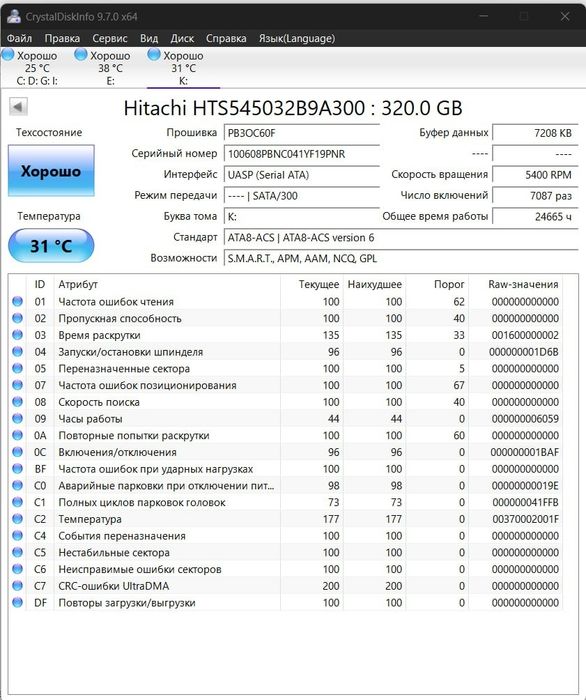 Жёсткий диск 320 гб 2.5 ноутбучный для ноутбука