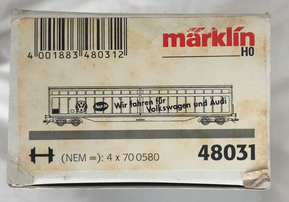 Marklin 48031 Sliding Wall Box Car - Volkswagen and Audi
