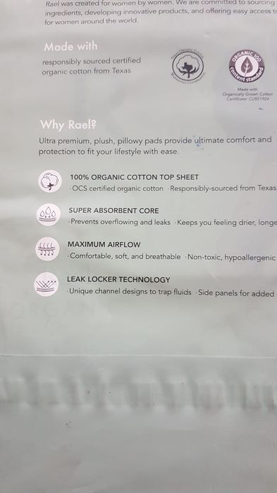 Podpaski z bawełny organicznej