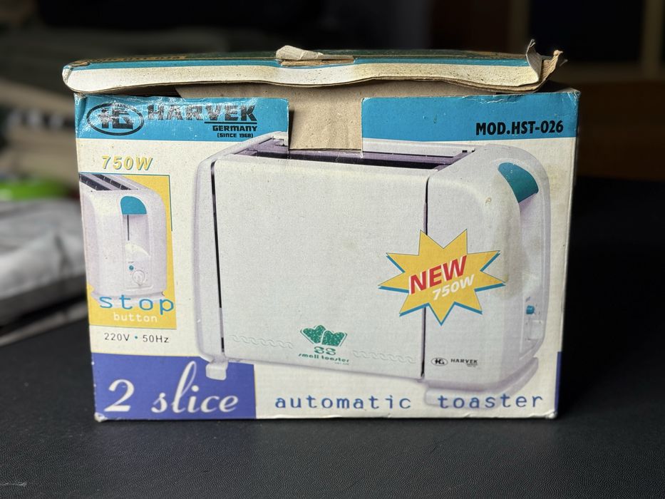 Новий тостер HARVEK 750W 2-slice Німеччина, оригінал