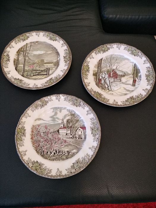 12 Pratos de porcelana inglesa