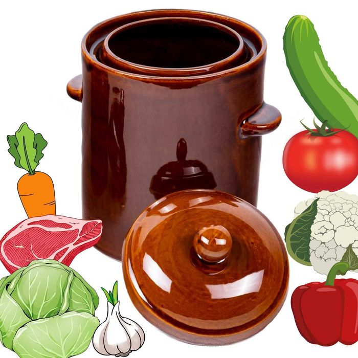Garnek hermetyczny do kiszenia peklowania marynowania kamionkowy 5l