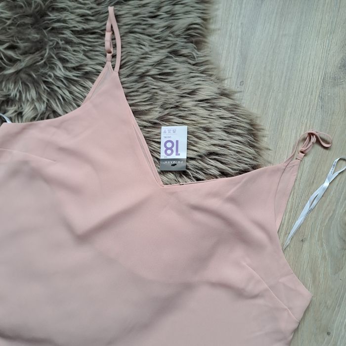 Pudrowo różowa koszulka bluzka top na ramiączkach Primark 46/3XL