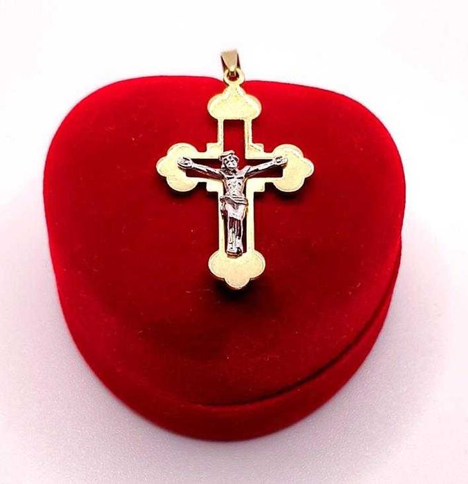 Złota zawieszka Krzyż z Chrystusem PR.585 W:2,55gr InterSKLEP