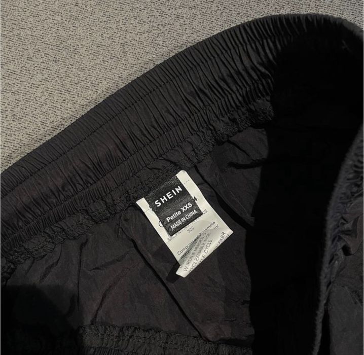 Карго спідниця чорна, плащевка, gorpcore