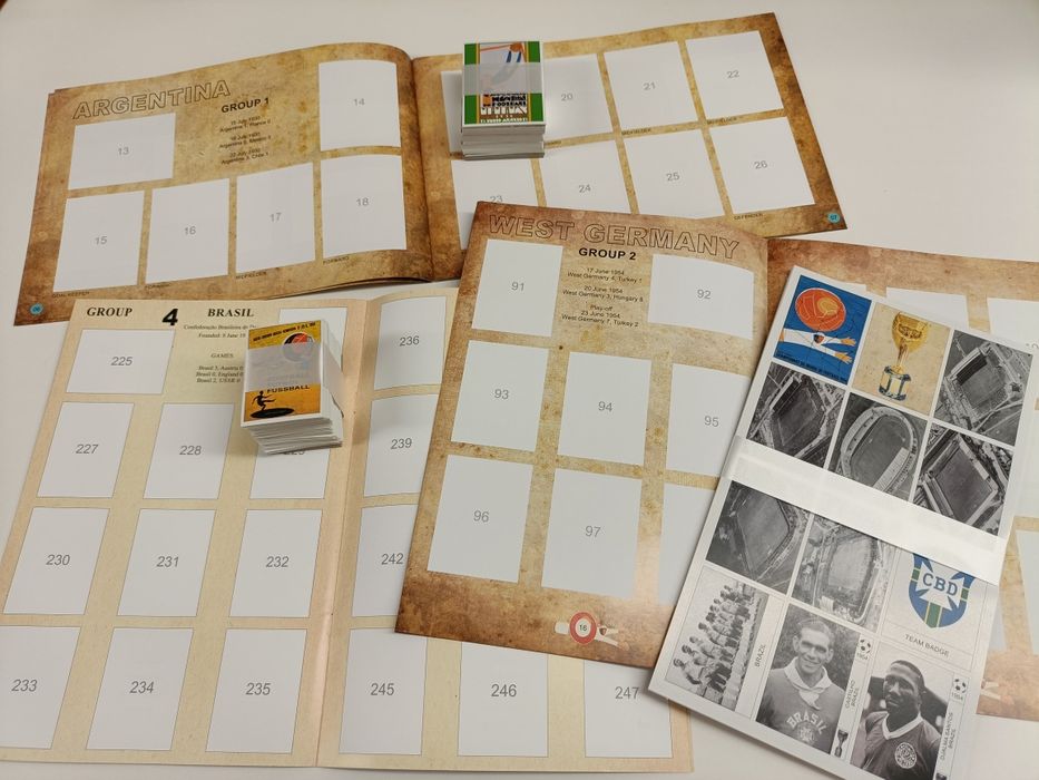 Set Uruguay 30 + Swiss 54 + Sweden 58 WORLD CUP SOCCER ALBUMS