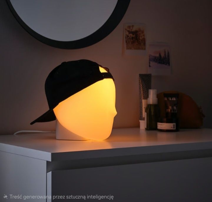 Lampa ikea Twarz - zmieniająca kolor