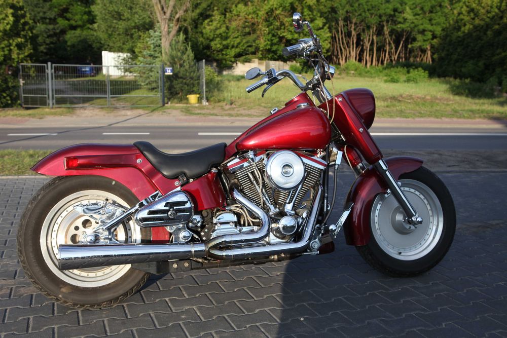 Harley Davidson FLSTF Fatboy Street Stalker Evolution, Absolutny rarytas, Rzadkość,  Oryginalny body+engine Kit harleya