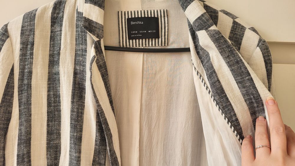 Marynarka len Bershka rozmiar M