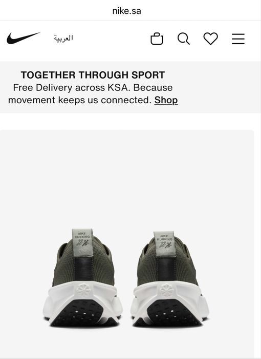 Кроссовки NIKE оригинал беговые хаки зеленые