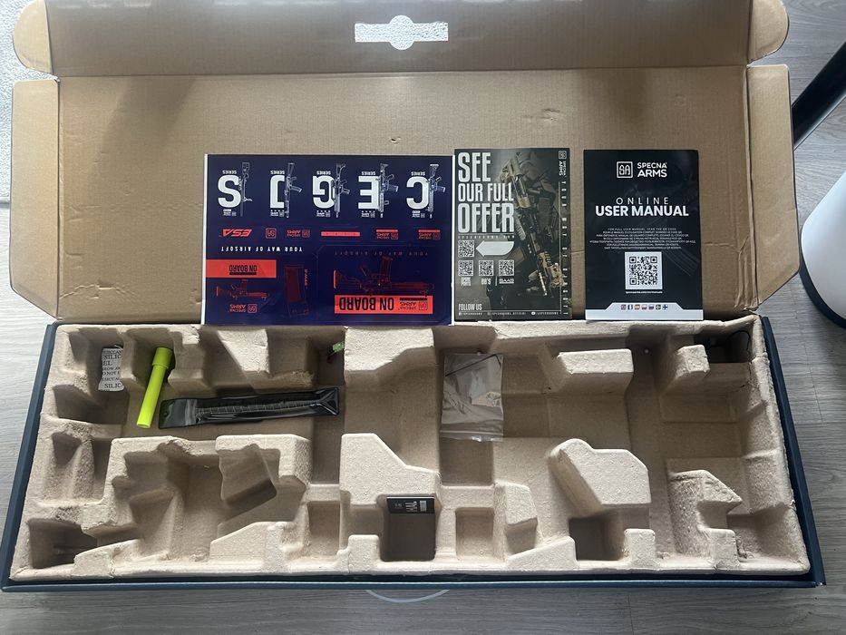 Riffle Airsoft com documentos