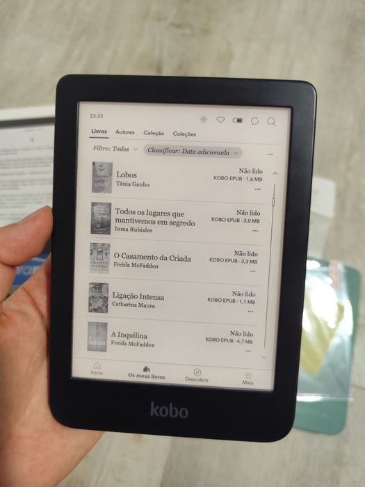 Kobo Clara 2E B&W + Caixa + carregador + capa original + película