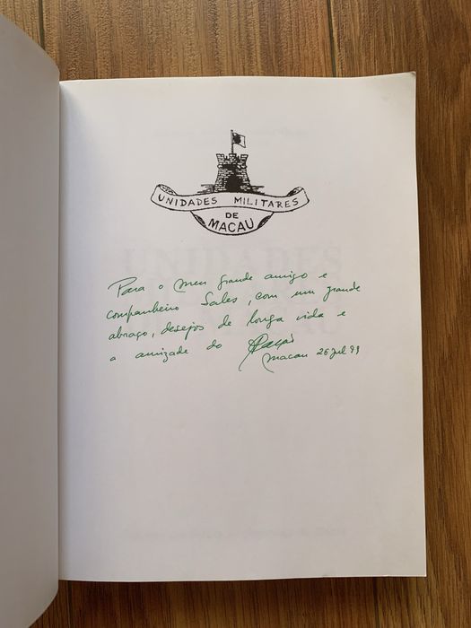 Unidades Militares de Macau - Autografado pelo Autor
