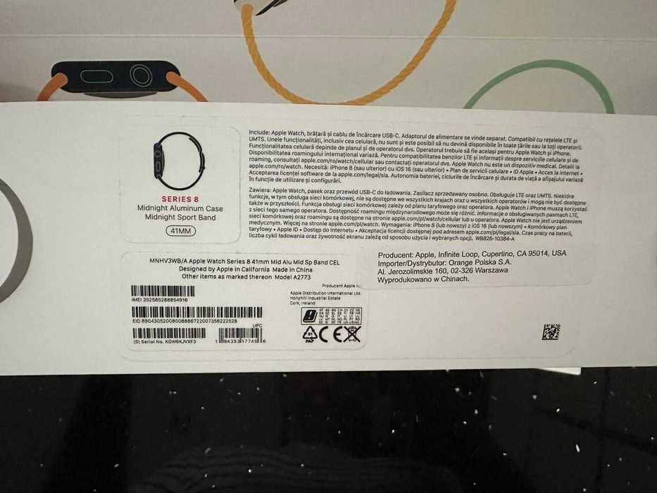 Zegarek Apple Watch series 8 41 ES 39–42 mm