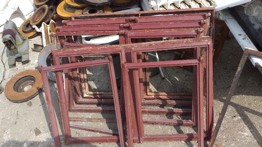 Stare okna, okno żeliwne loft, PRL, industrial 5 sztuk