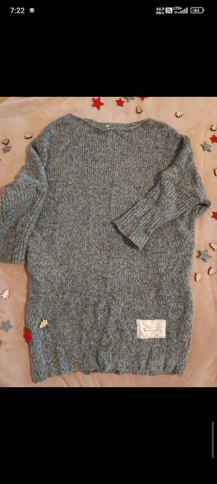 Sweter 3/4 z kieszeniami