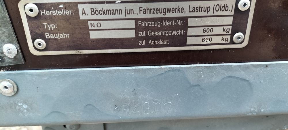 Reboque (atrelado) de carro Bockmann