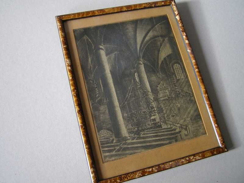 Miedzioryt - Bima ,Stara Synagoga -Wł. Zakrzewski sygn.