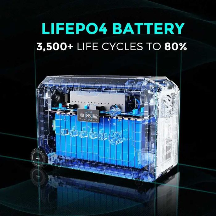 Розстрочка - Зарядна станція SOUOP S5 5000 Вт 5040Wh, 5 AC, USB, LiFePO4, APP WiFi