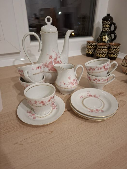 Вінтажний сервіз Jimenau НДР  • тонкий фарфор з позолотою