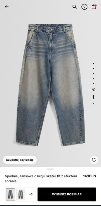 Spodnie Bershka skater 34