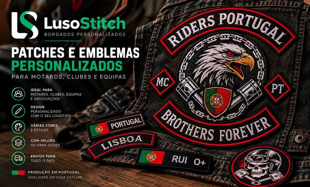 Patches e Emblemas Bordados para Motards, Clubes e Equipas