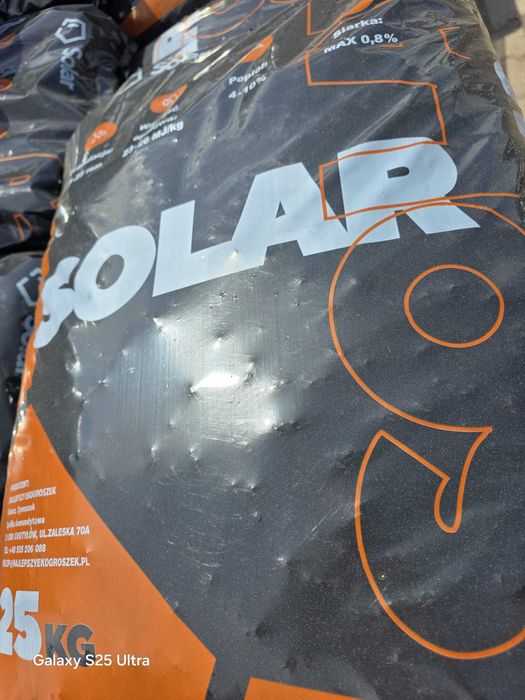 Groszek 5-25mm SOLAR workowany paleta 23-26 MJ/kg skład opału