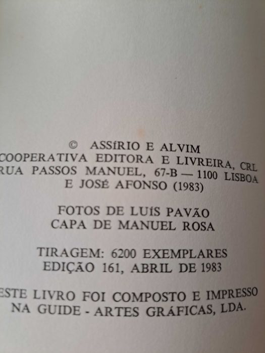 Textos e Canções - José Afonso (1. Edição- 1983)
