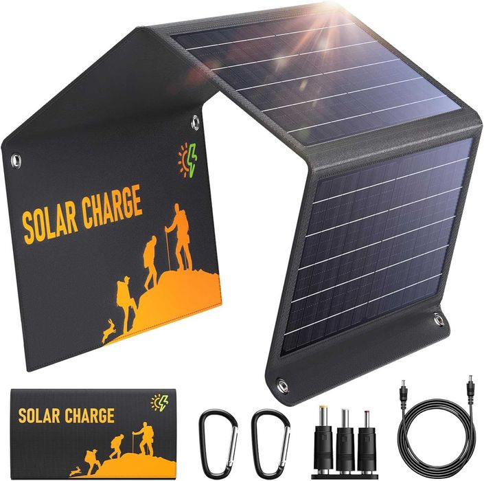 WASTDE Panel solarny 30W wodoodporn ładowarka USB do telefonu LED