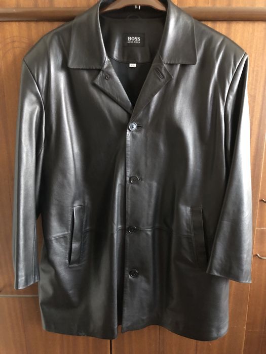 Кожаная куртка-пиджак HUGO BOSS