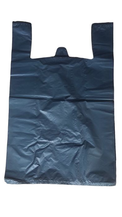 Пакет майка з ручками чорний з принтом 40 * 60 см, 50 шт