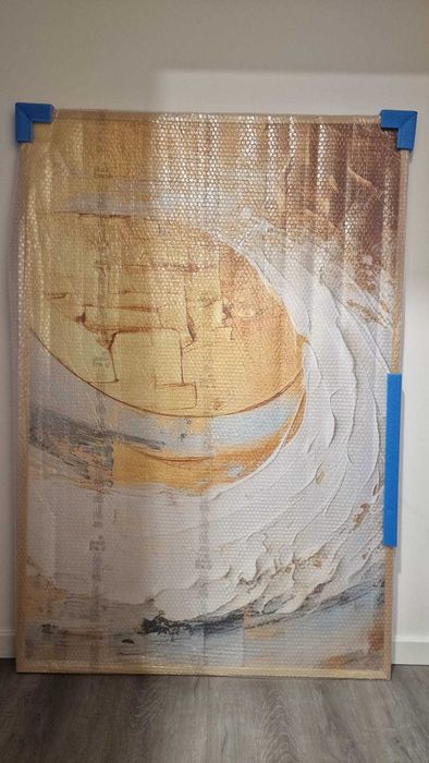 Pintura abstrata - Vortice Ocra Astratto 150x100cm