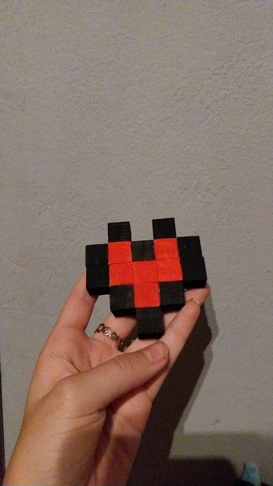 Minecraftowe serce ręczna robota