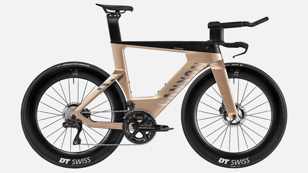 Bicicleta triatlo Canyon Speedmax CFR Di2 nova tamanho M