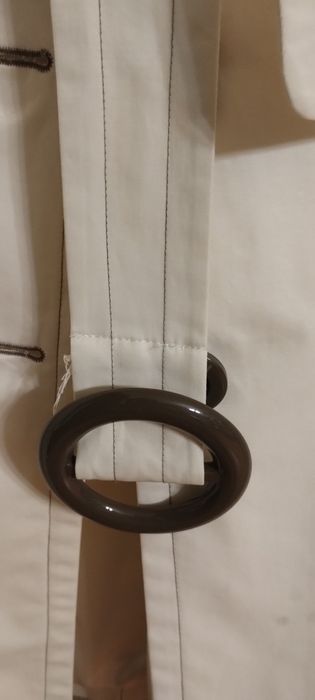 Płaszcz, trencz, prochowiec letni ecru