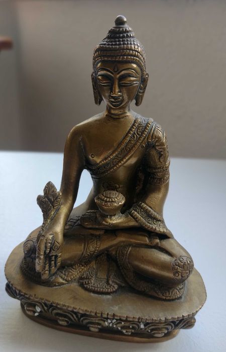 Estatueta dourada tibetana 440g