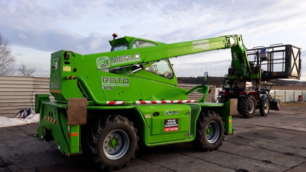 wynajem ładowarek teleskopowych Merlo JCB ładowarki obrotowe Manitou R