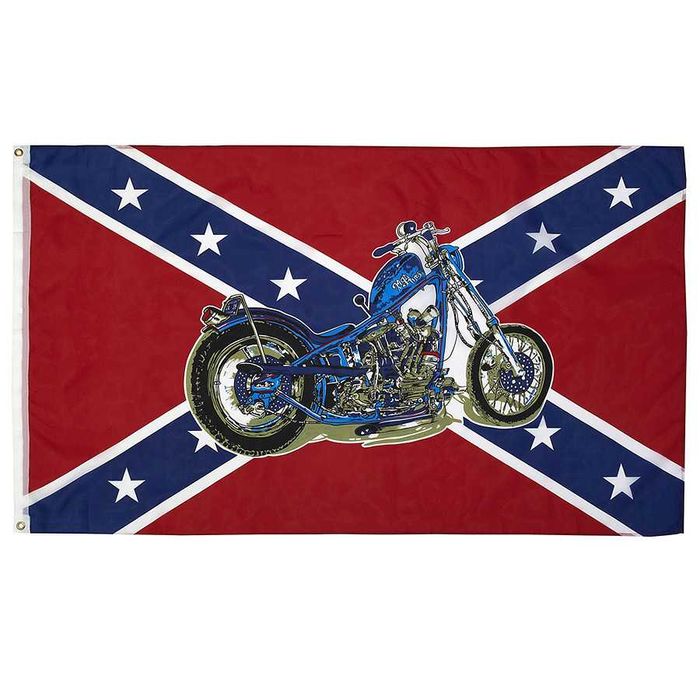 Flaga Rebel-Motor (150x100 cm) Premium Druk Konfederacja USA