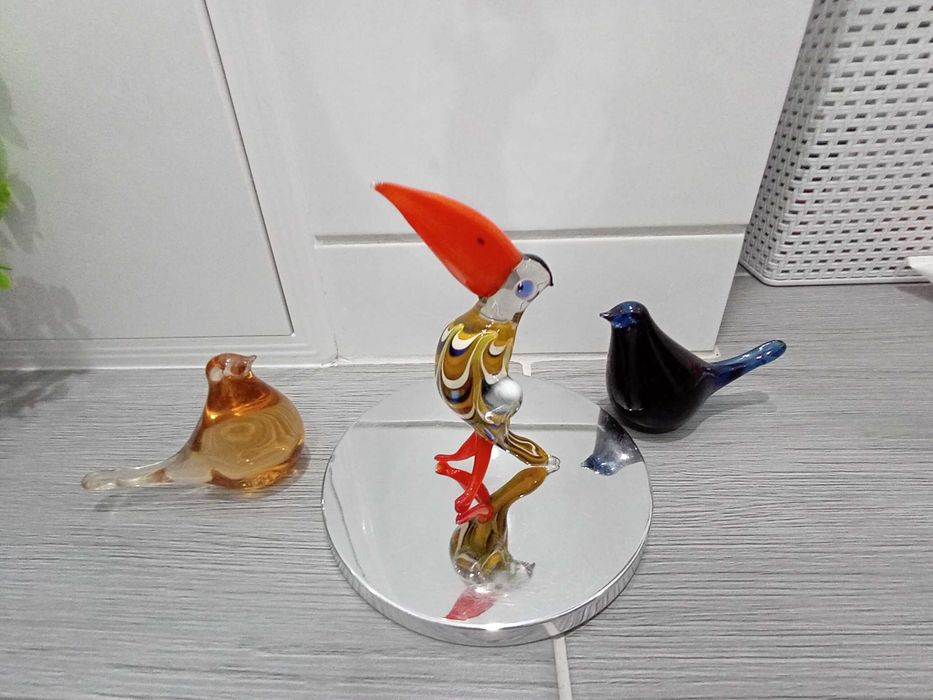 Figurki szklane ptaki