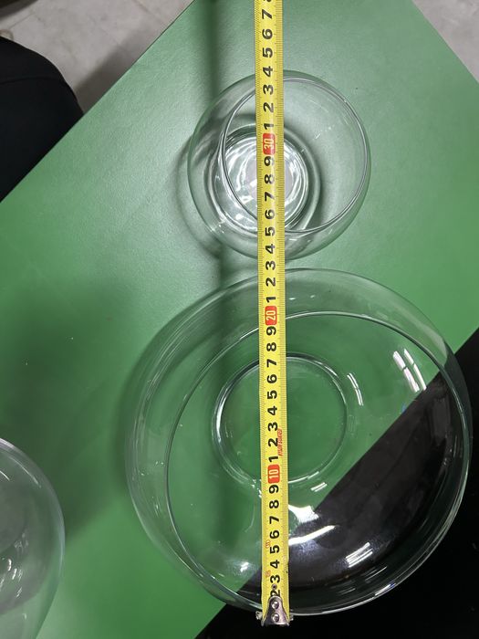 Скляна прозора ваза для декора