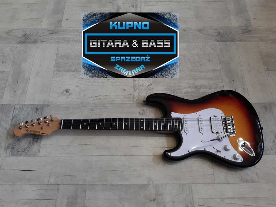 Leworęczna Gitara Donner HSS - sunburst -LH- wysyłka Gratis - zamiana