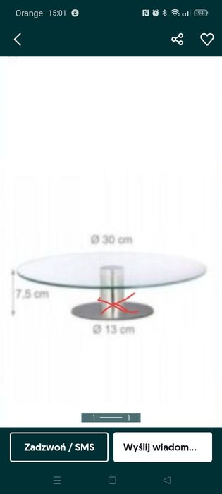 Szklane patery obrotowe