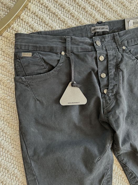 Spodnie męskie Absolut Joy jeans czarne przeszycia vintage grunge