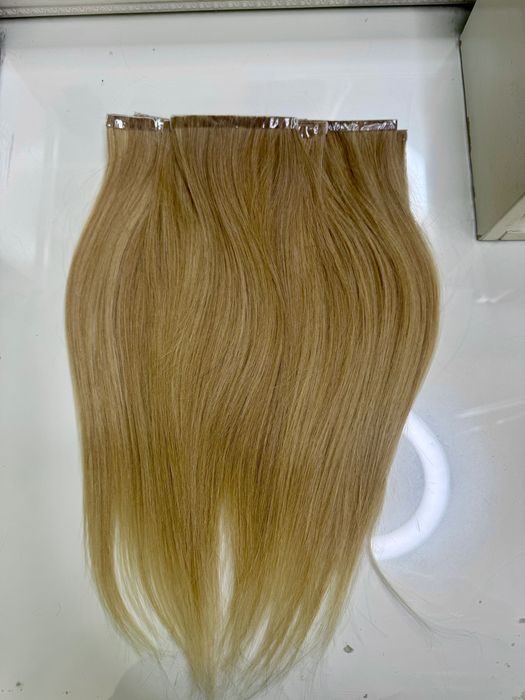 Włosy dziewicze tape on biotaśmy blond