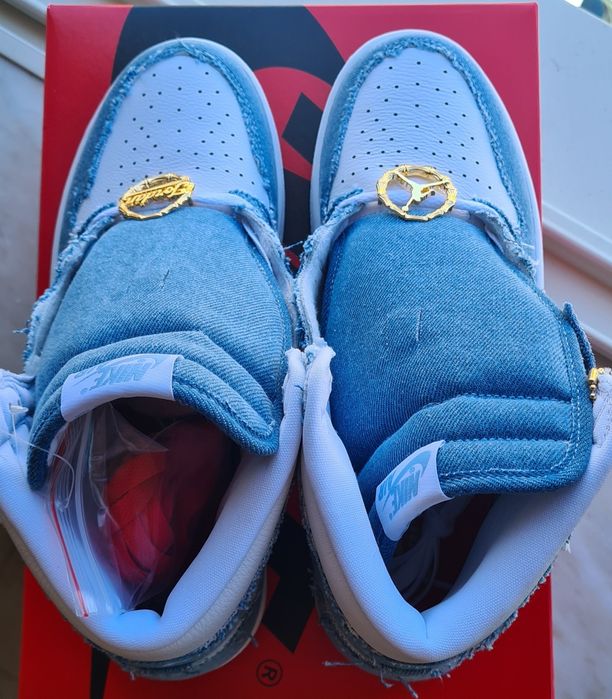 Ténis novos a estrear na caixa Nike AIR JORDAN 1 retro high Denim 43.