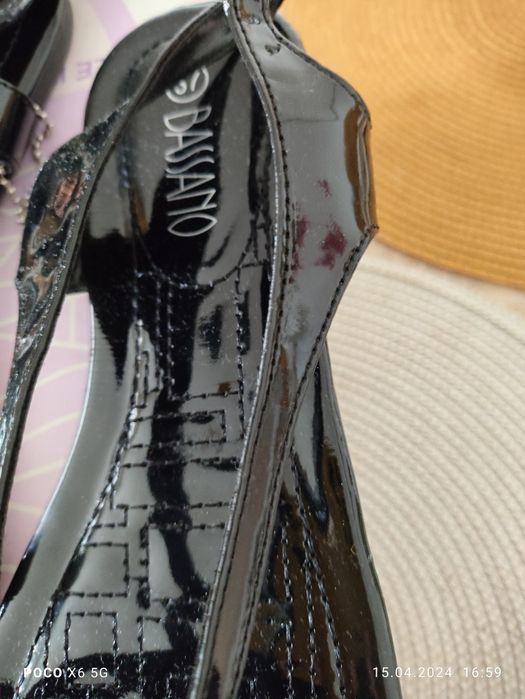 Sandałki damskie czarne