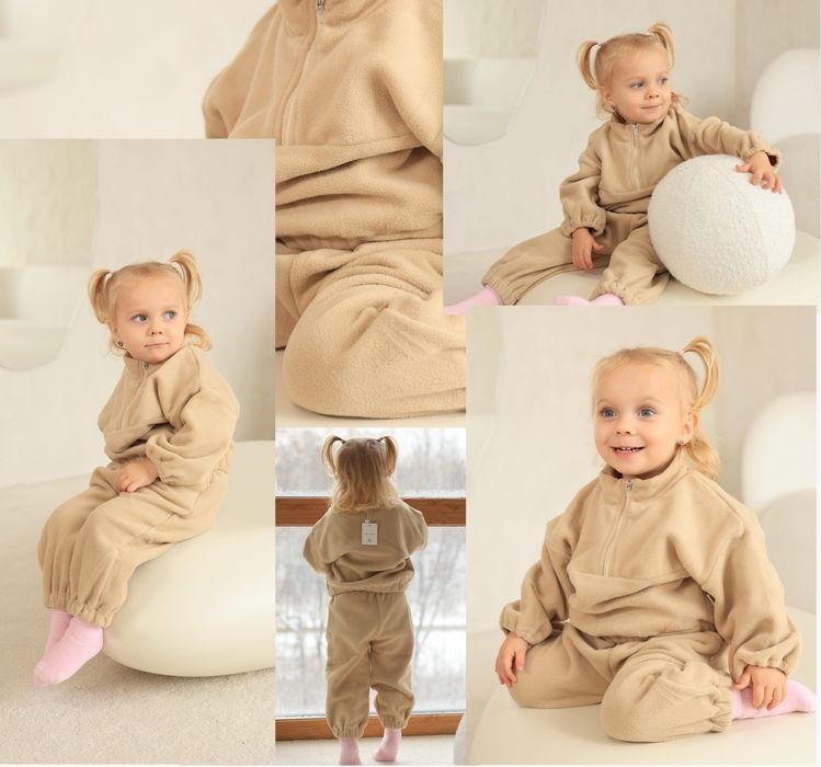 Комплект УНІСЕКС дитячих флісових костюмчиків кофта та штани